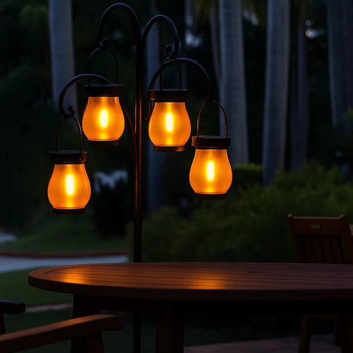 Solcellslykta för utomhusbruk – Varm, flimmerande låga för mysig atmosfär