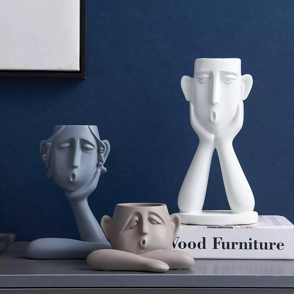 Känslomässiga uttryck Planter Sculpture Trio