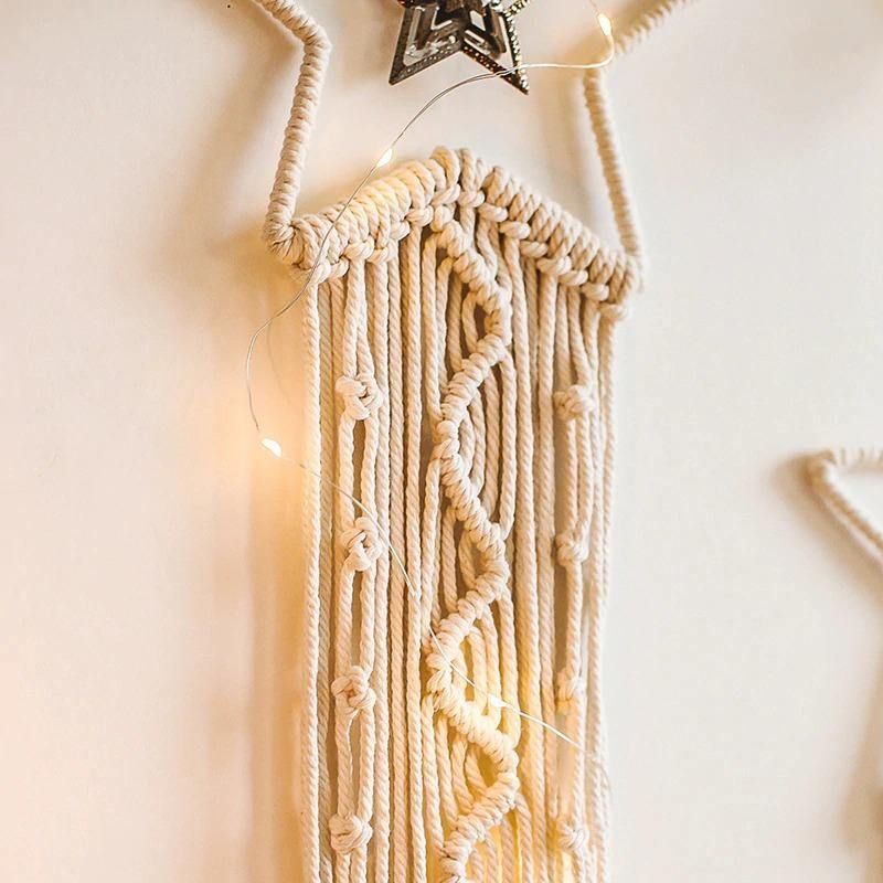 Celestial Macrame Dreamcatcher Vägghängning