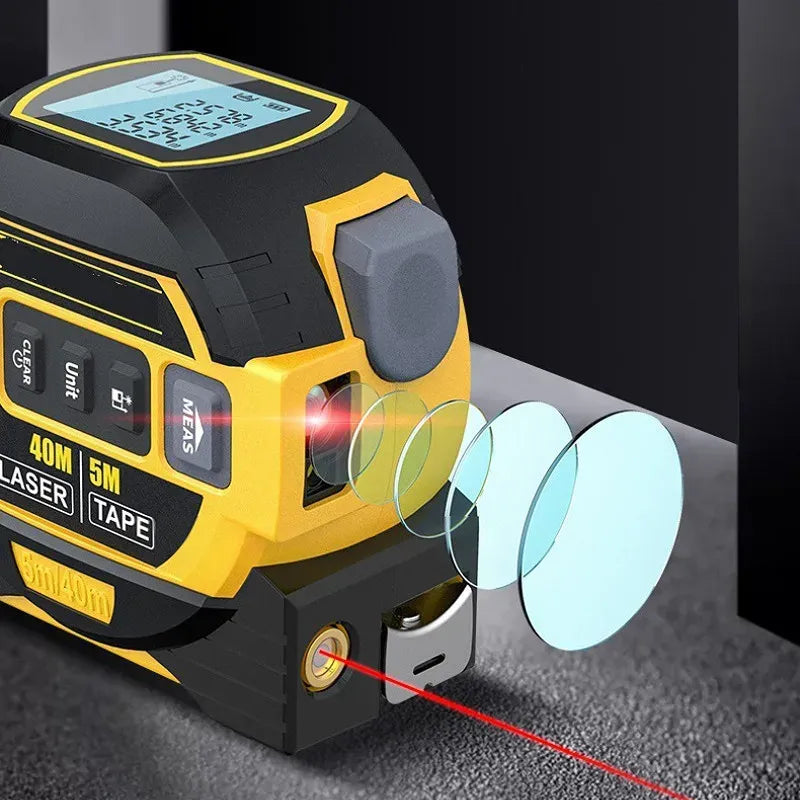 3-i-1 digital lasermätare – Noggrann infraröd avståndsmätare med display