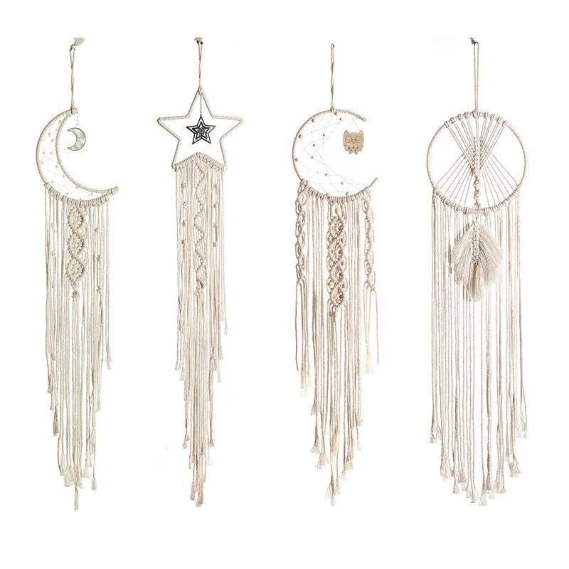 Celestial Macrame Dreamcatcher Vägghängning