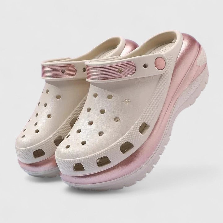 Damplatåsandaler – Slip-on skor för vardagsbruk med texturerad sula