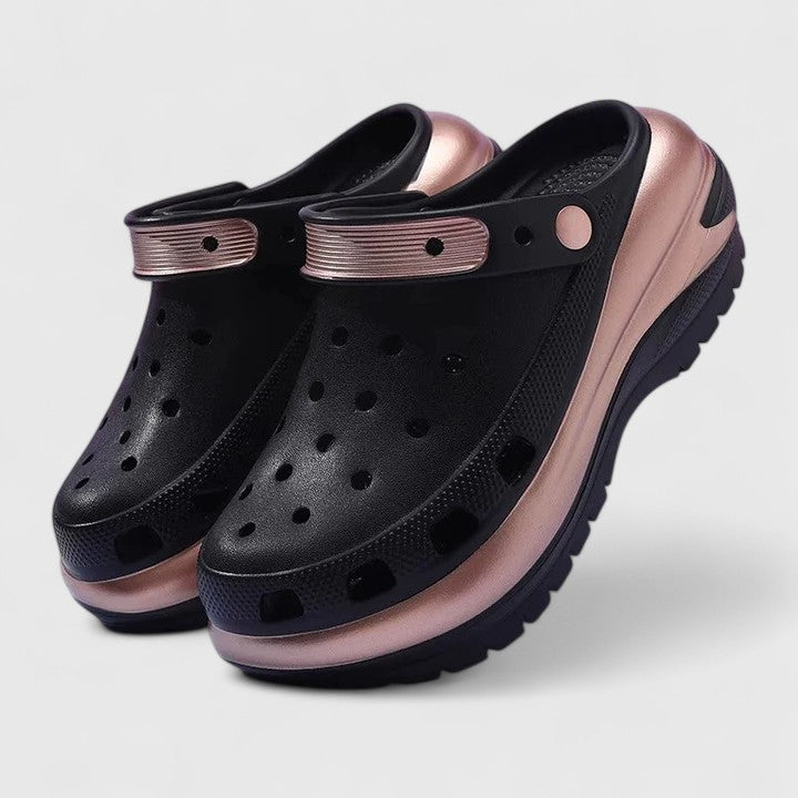 Damplatåsandaler – Slip-on skor för vardagsbruk med texturerad sula
