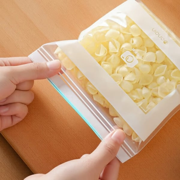 Ekologiska återanvändbara matförvaringspåsar - läckagesäkra frys- och snackspåsar