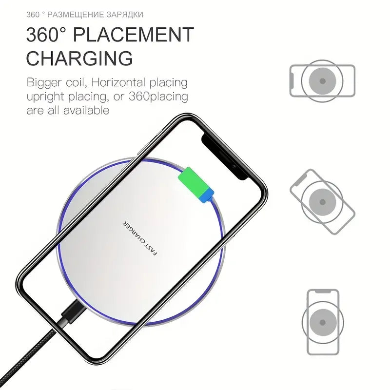 30W trådlös laddare - Ultrasnabb laddningsplatta för iPhone och Android