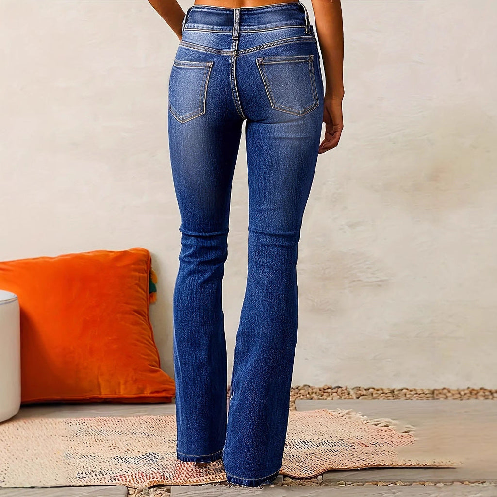 Matilda | Bootcut-jeans med hög midja – Casual, vardags- och streetwear-kläder