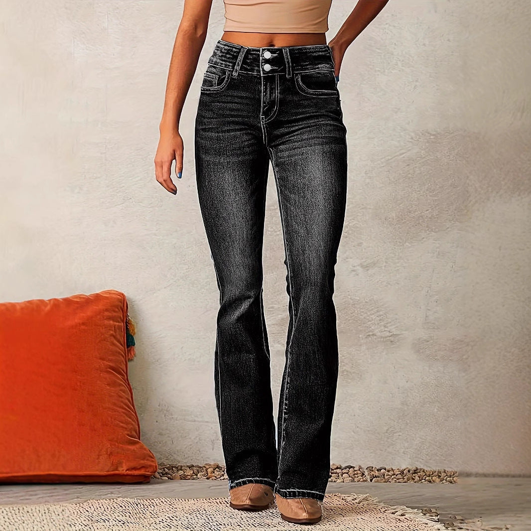 Matilda | Bootcut-jeans med hög midja – Casual, vardags- och streetwear-kläder