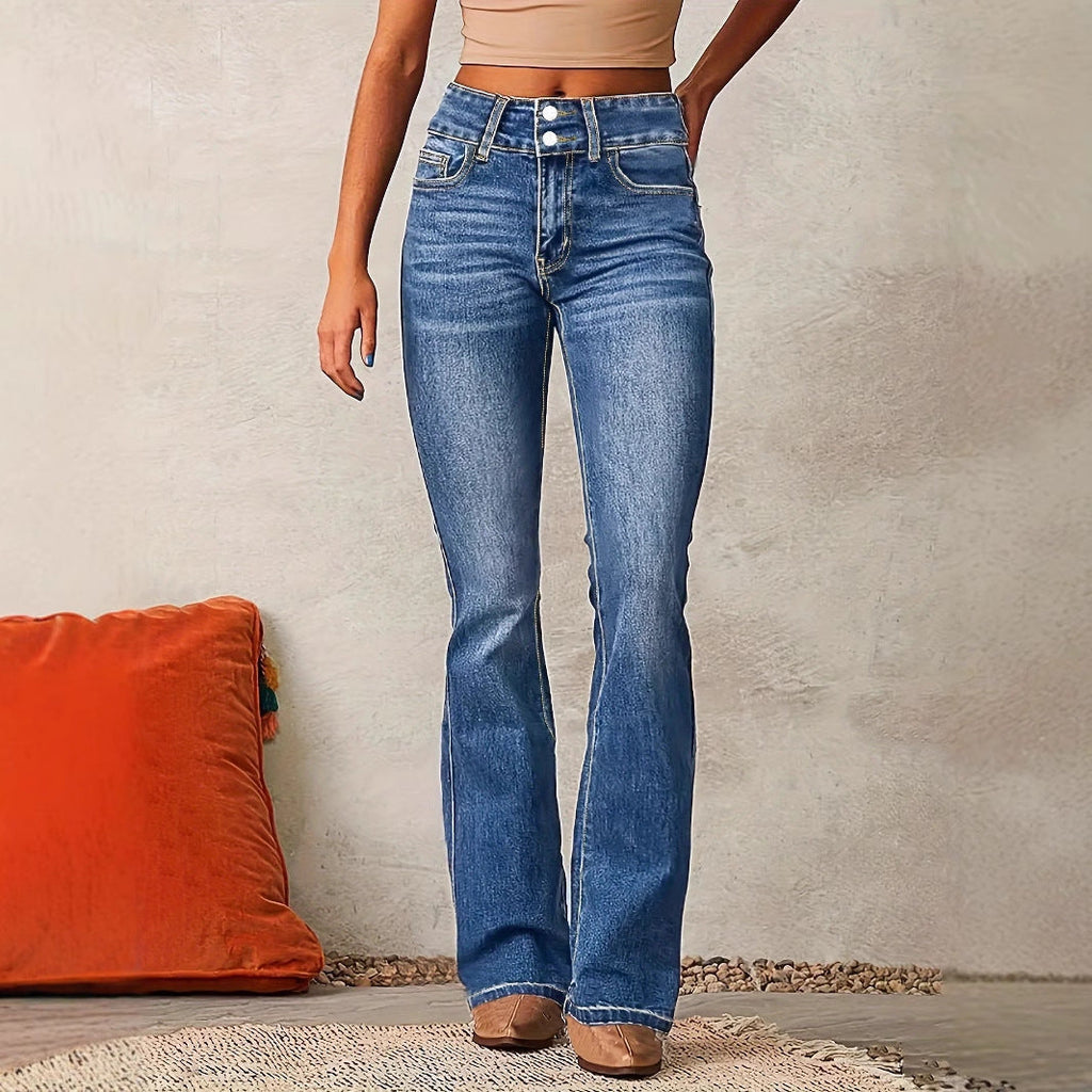 Matilda | Bootcut-jeans med hög midja – Casual, vardags- och streetwear-kläder
