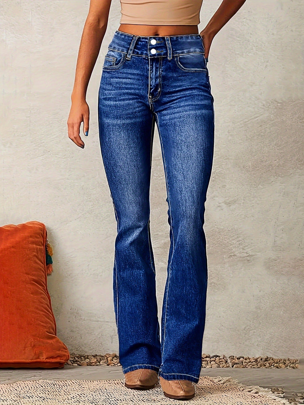 Matilda | Bootcut-jeans med hög midja – Casual, vardags- och streetwear-kläder