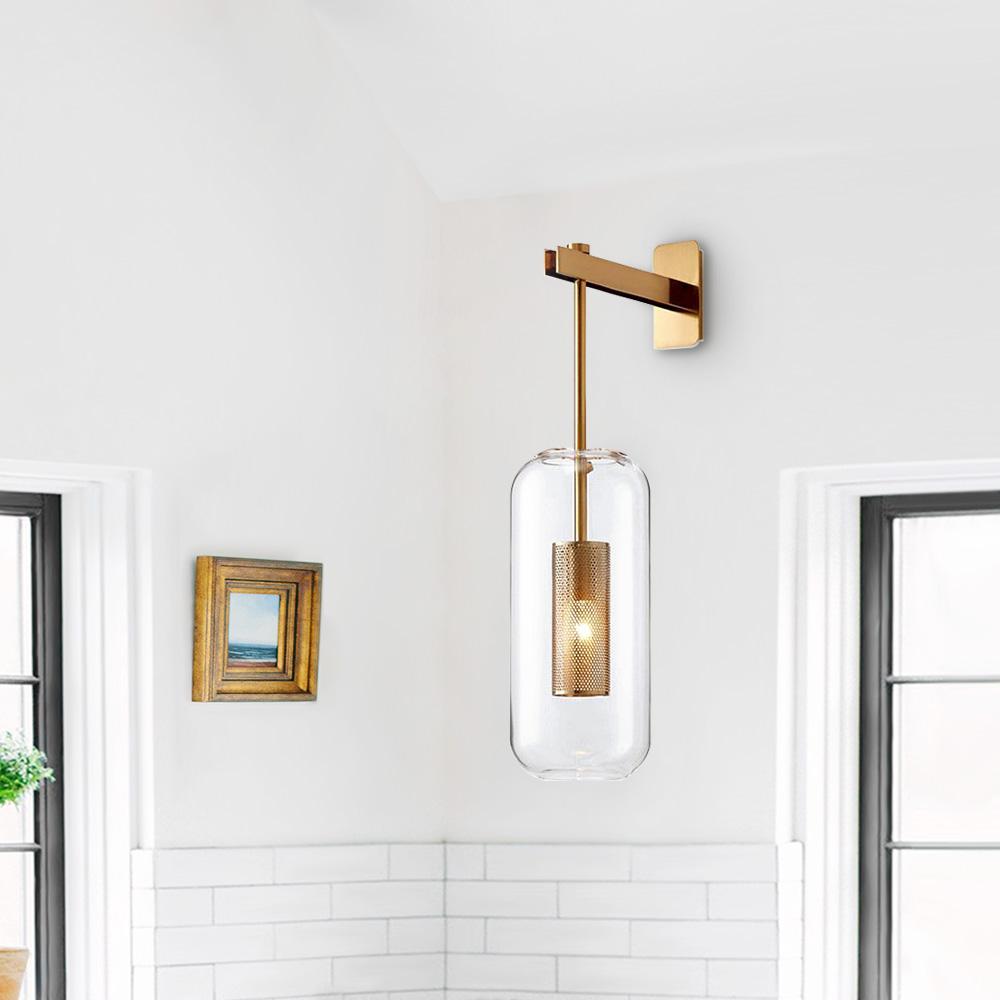 Elegant cylinderformad vägglampa - Modern vägglampa med 1 ljuskälla