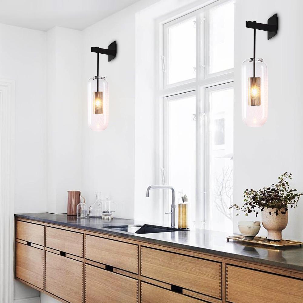 Elegant cylinderformad vägglampa - Modern vägglampa med 1 ljuskälla