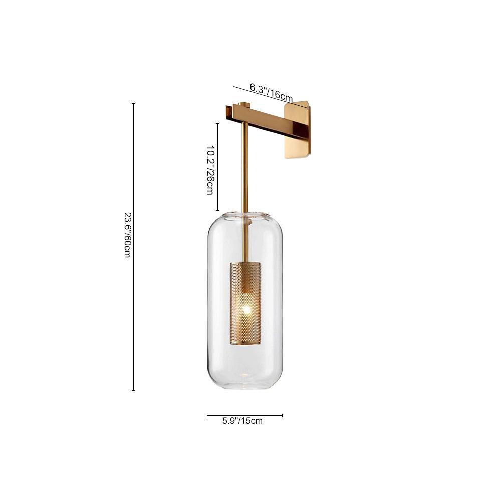 Elegant cylinderformad vägglampa - Modern vägglampa med 1 ljuskälla