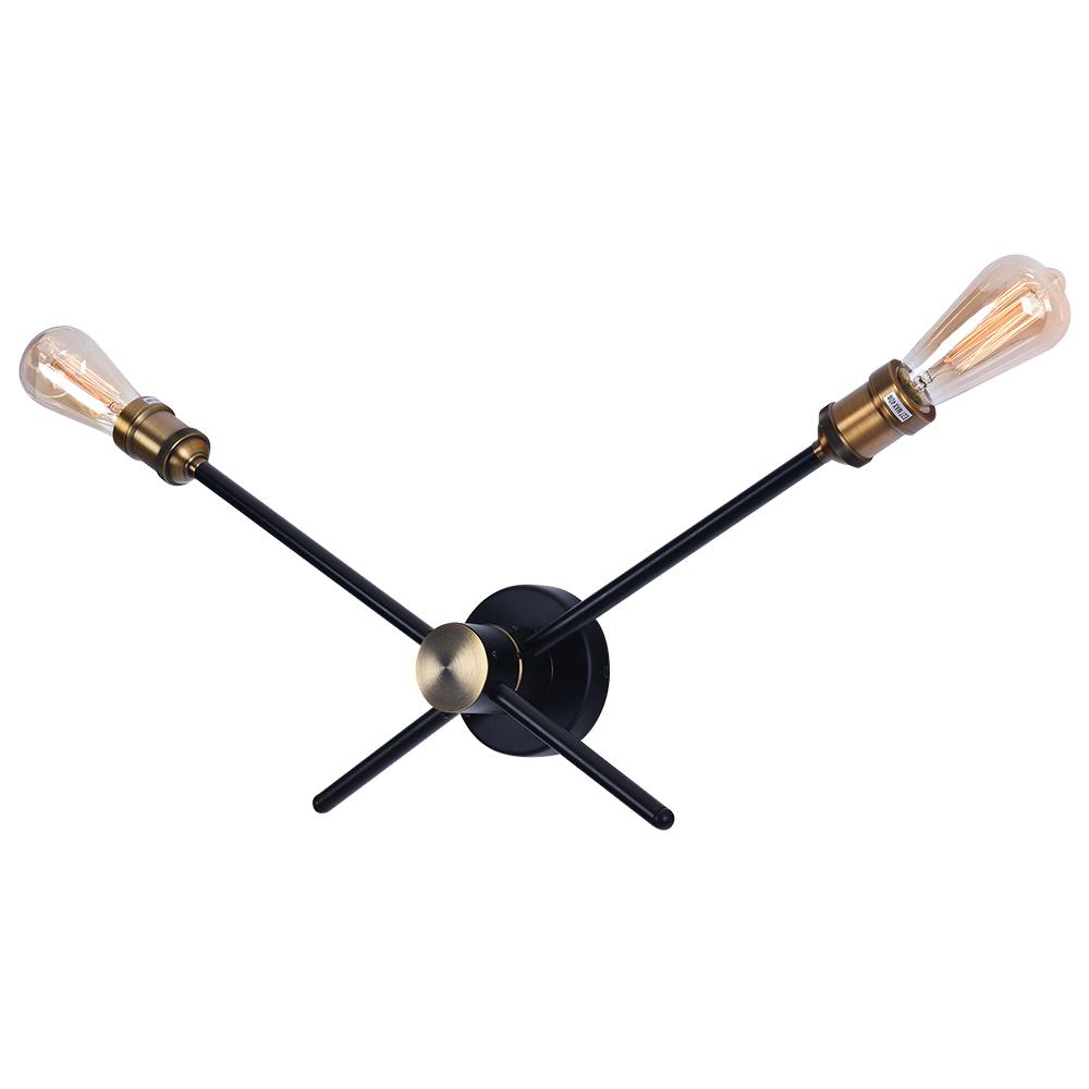 Modern vägglampa för hemmet - Elegant svart linjär design med flera ljuskällor