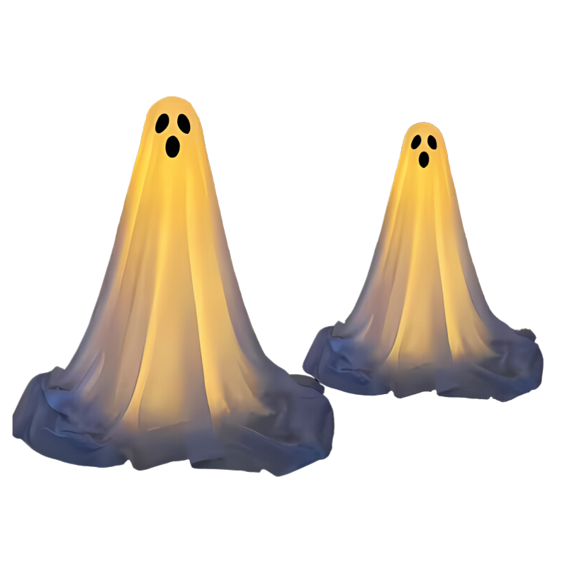 Hemsökta glödande andar – LED-spökljus för kuslig Halloweendekoration
