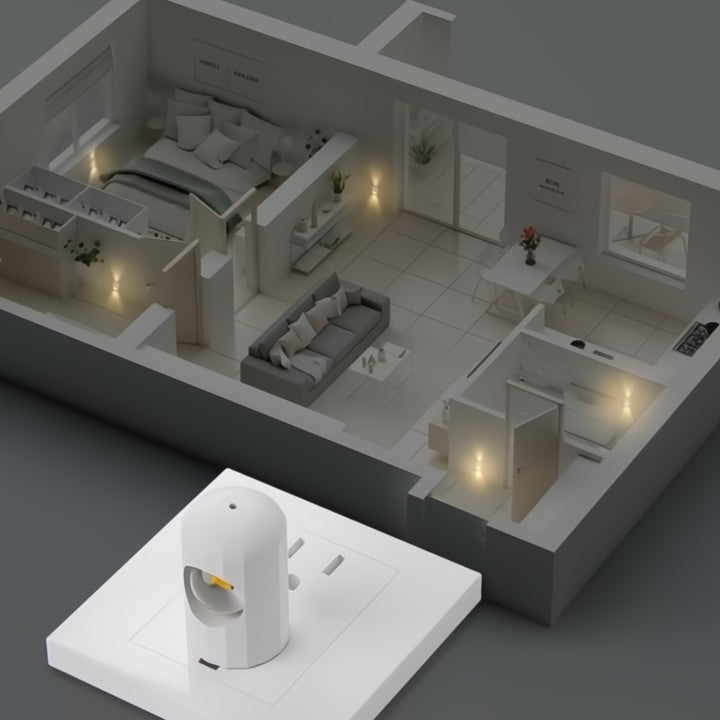 Automatisk nattlampa med rörelsesensor – Mjukt omgivande sken för hallar, sovrum och hemsäkerhet