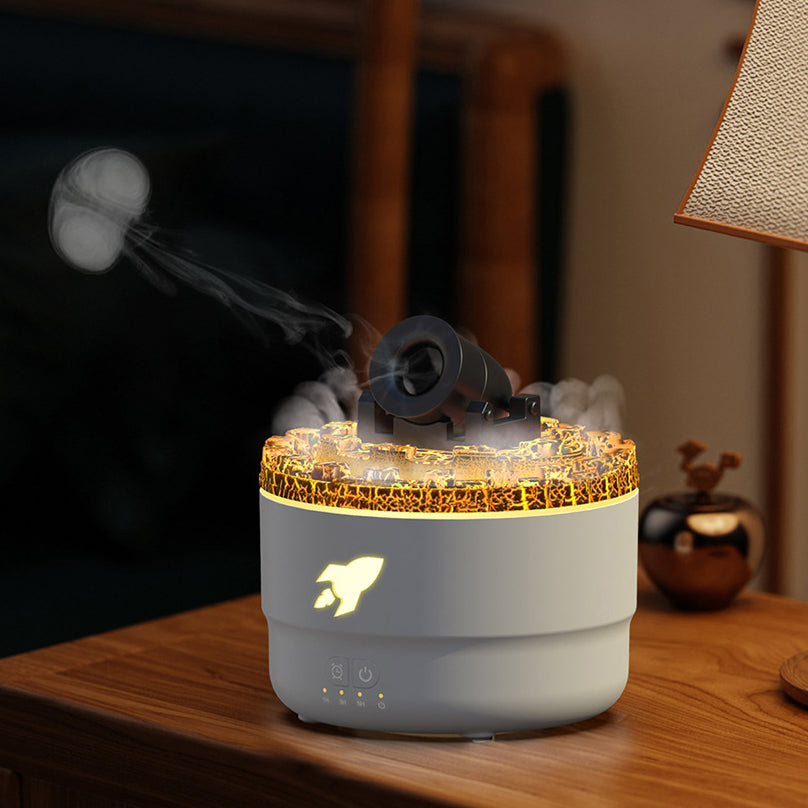 Eterisk oljediffusor - Cool Mist-luftfuktare med lugnande nattglöd