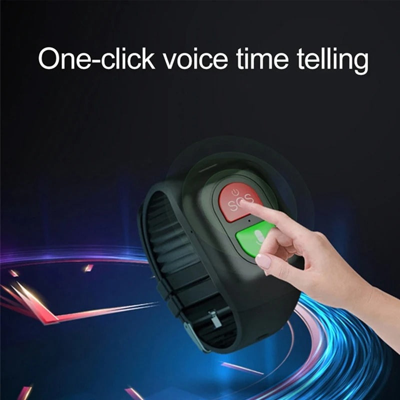 Smart GPS-klocka med aktivitetsmätare, pulsmätare och nödlarmssystem