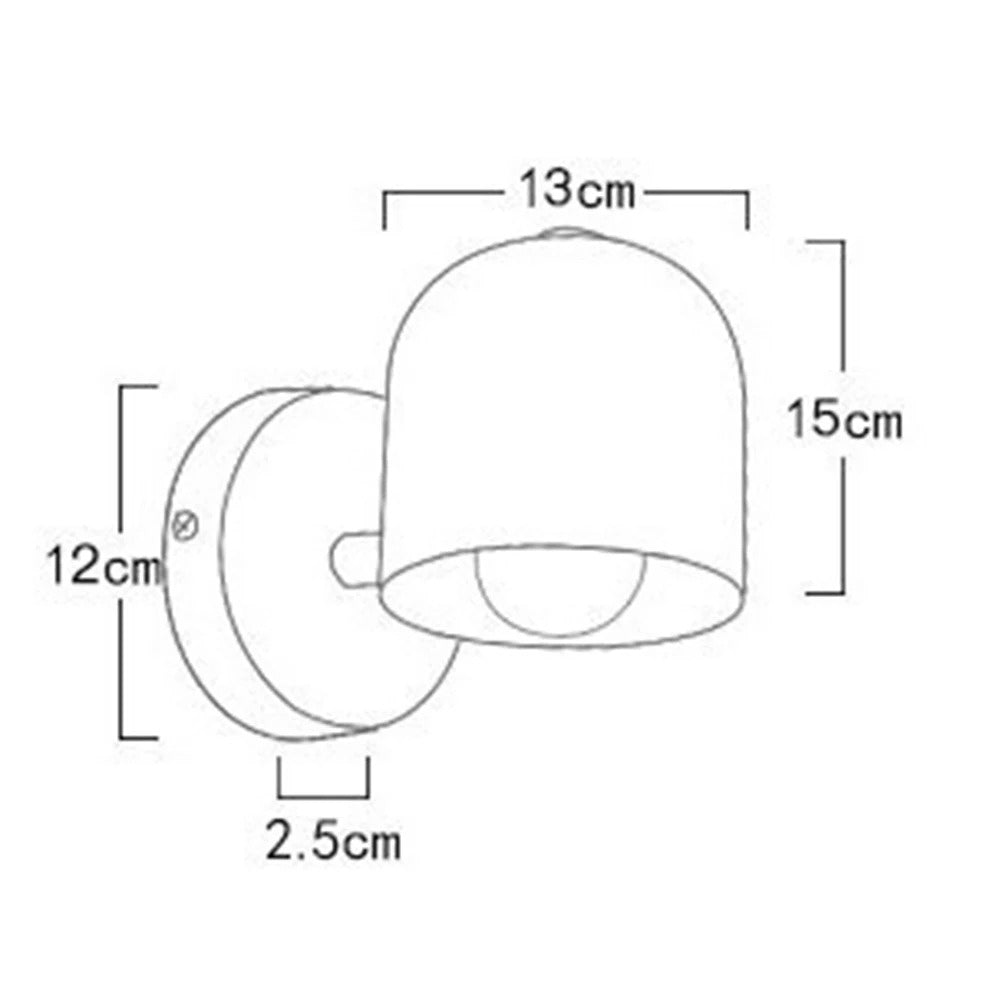 Modern färgkupol LED-vägglampa – accentlampa med mjukt sken