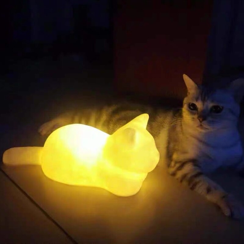 Bedårande kattnattlampa - Mjuk stämningsfull LED-lampa