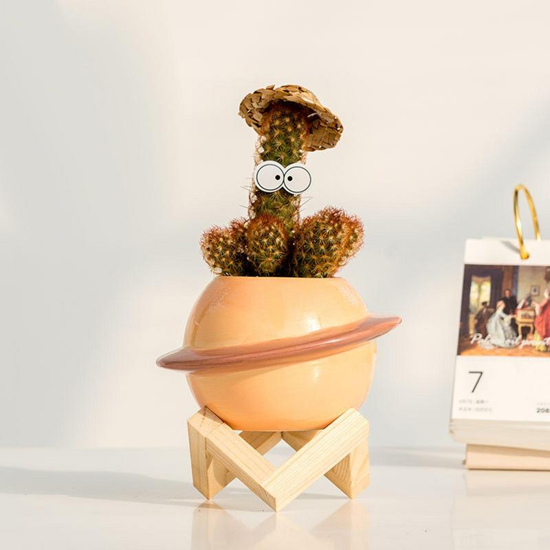 Galaxy-inspirerad keramisk kruka | Blomkruka i planetdesign