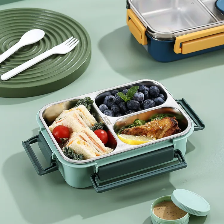 Bärbar läckagesäker matlåda – Återanvändbar lunchbehållare för skola och kontor