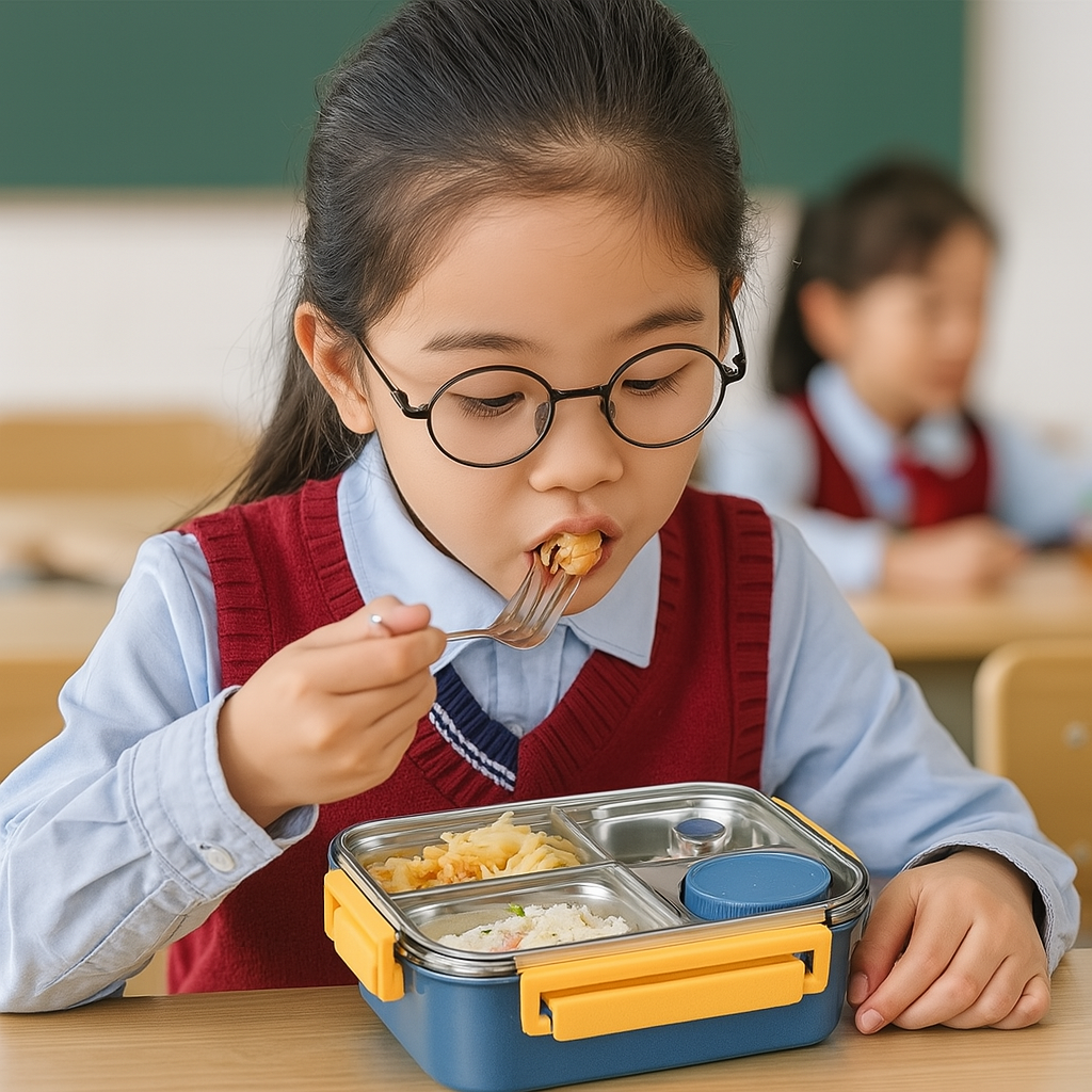 Bärbar läckagesäker matlåda – Återanvändbar lunchbehållare för skola och kontor