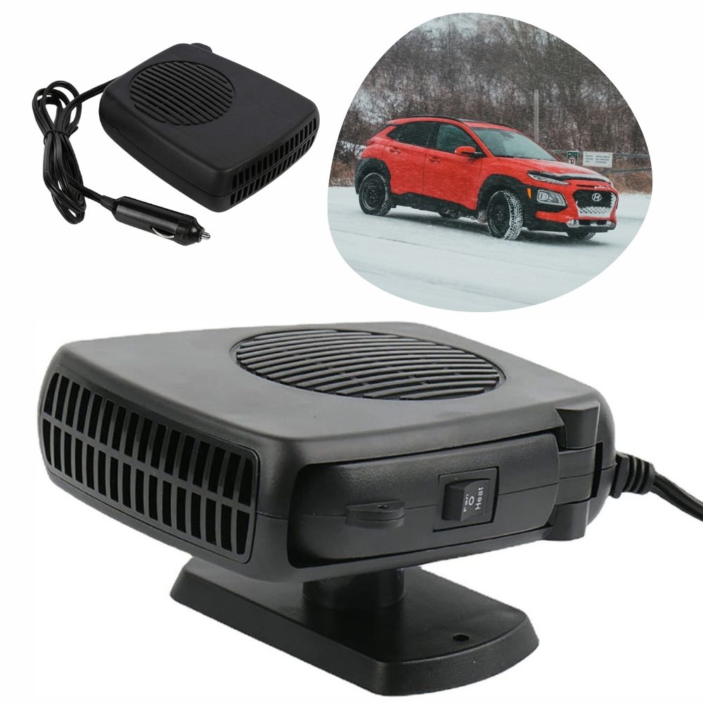 Bärbar 12V bilvärmare och defroster – 150W/300W keramisk fläkt