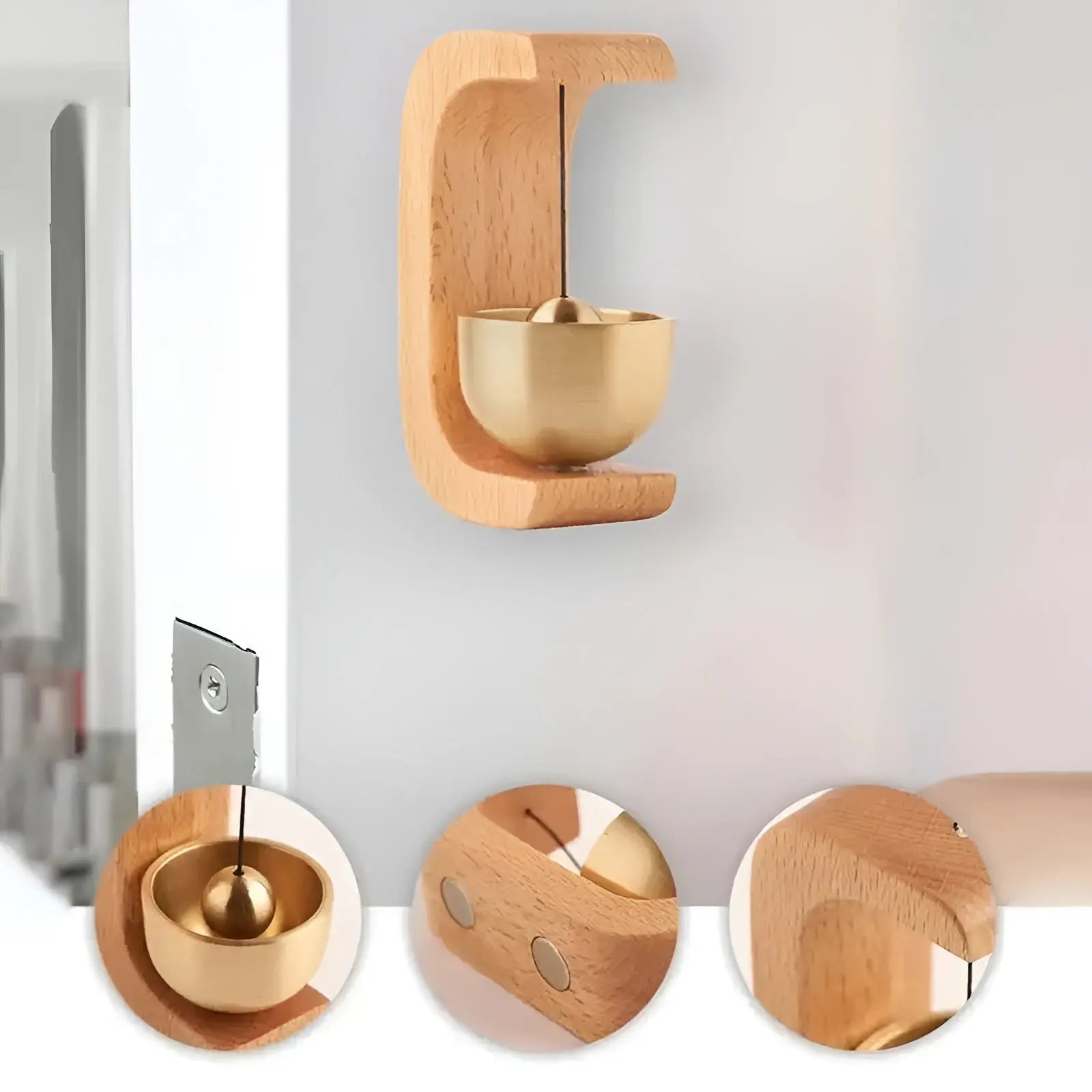 Melodisk dörrklocka: japansk elegans i trä