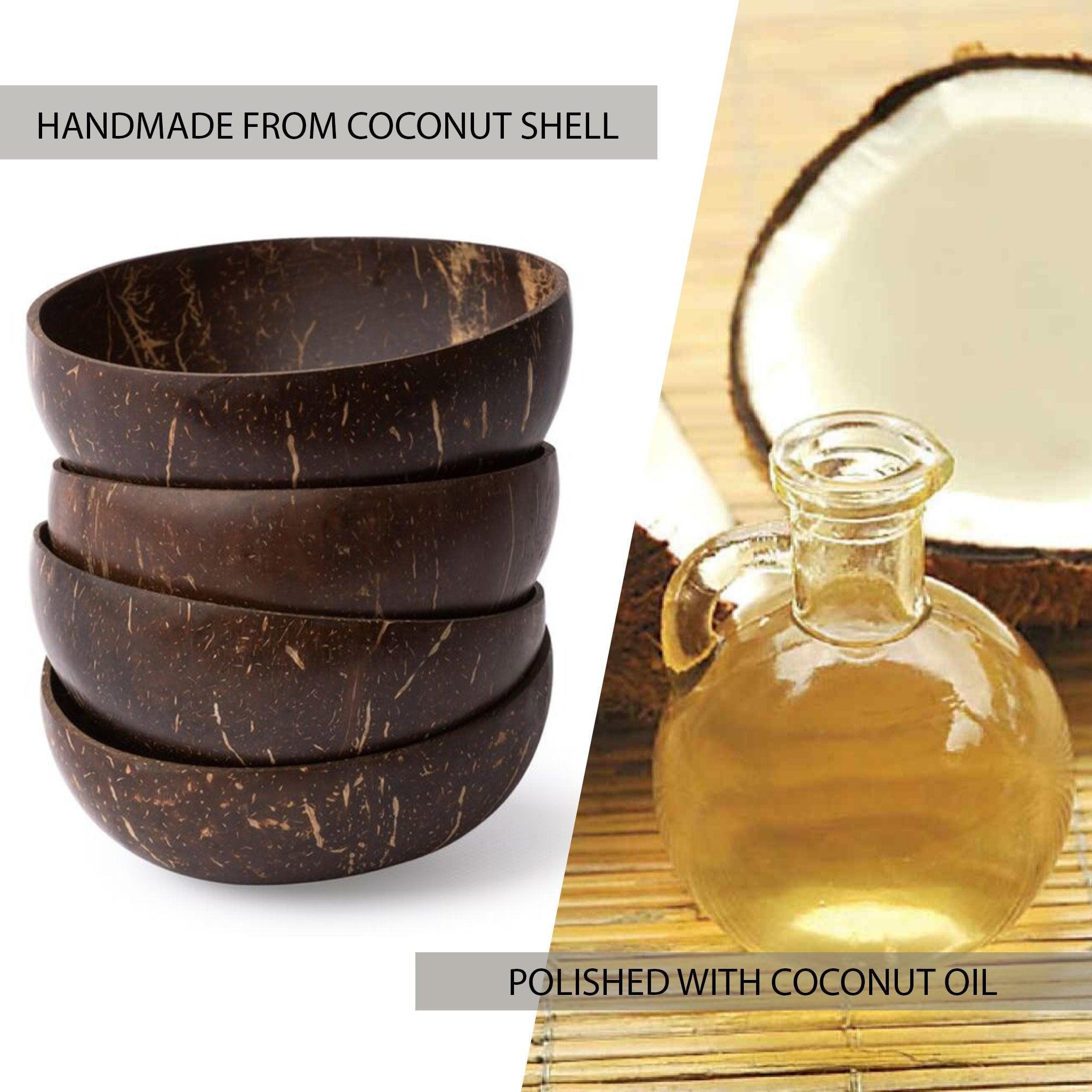 Miljövänlig kokosskål med bambusked – Naturligt veganskt porslin för hållbar matlagning