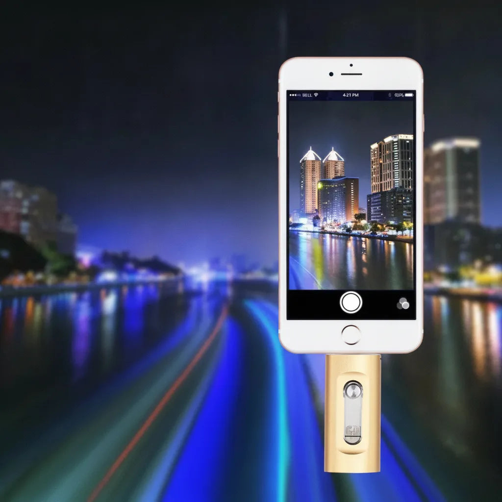 Mobilt USB-minne med flera anslutningar – bärbar lagringsenhet med Lightning-kontakt