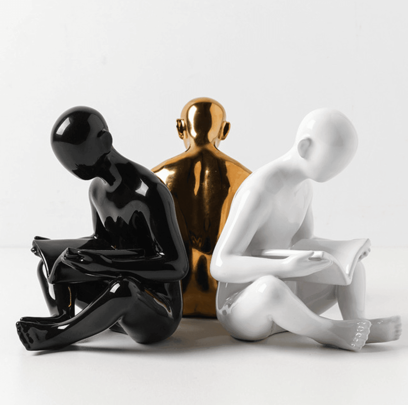 Modern Thinker Bookend – Konstnärlig nordisk lässkulptur