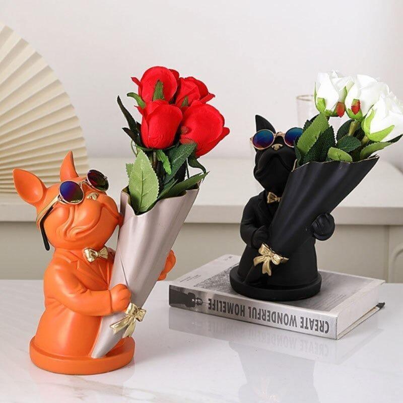 FloralPaws - Fransk bulldogg blomvas