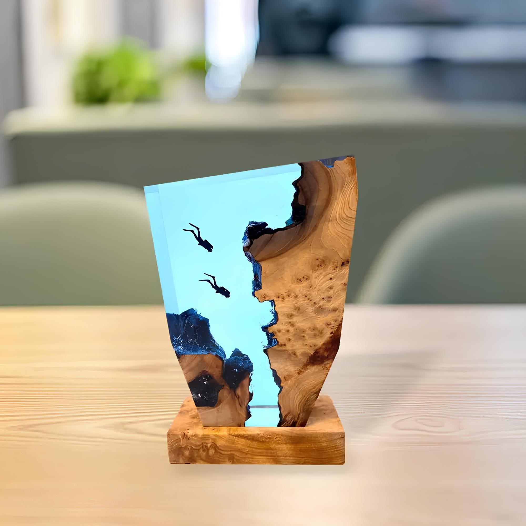 Konstnärlig havsbordslampa