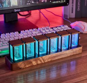 GlowEra – Retroinspirerad LED Nixie-rörklocka