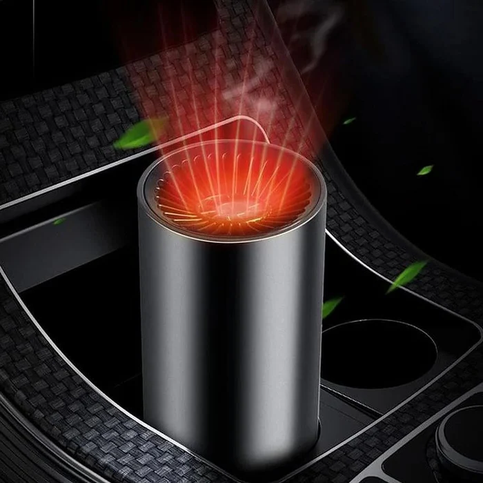 12V bilvärmare och defroster - Bärbar 360° roterande bilvärmarfläkt