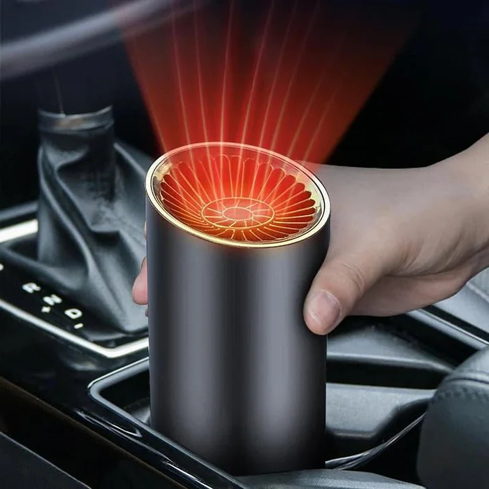 12V bilvärmare och defroster - Bärbar 360° roterande bilvärmarfläkt