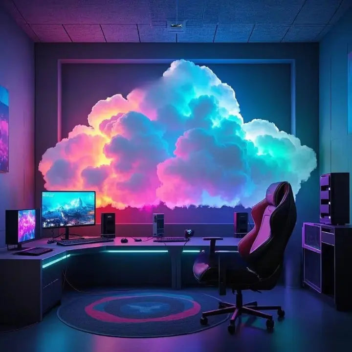 Nyckfull LED-molnvägglampa – Mjuk stämningsbelysning för barn och heminredning