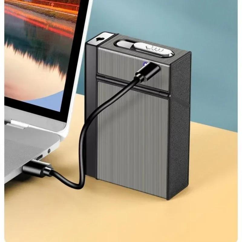 Elegant resecigaretthållare med integrerad tändare – Bärbart röktillbehör