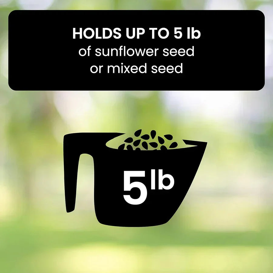 Fågelmatare för utomhusbruk med ekorrskydd – hållbar frömatare