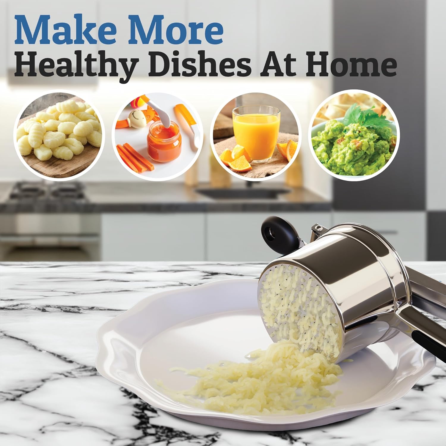 Premium potatisstötare för kök – Kraftigt verktyg för smidig och enkel mosning