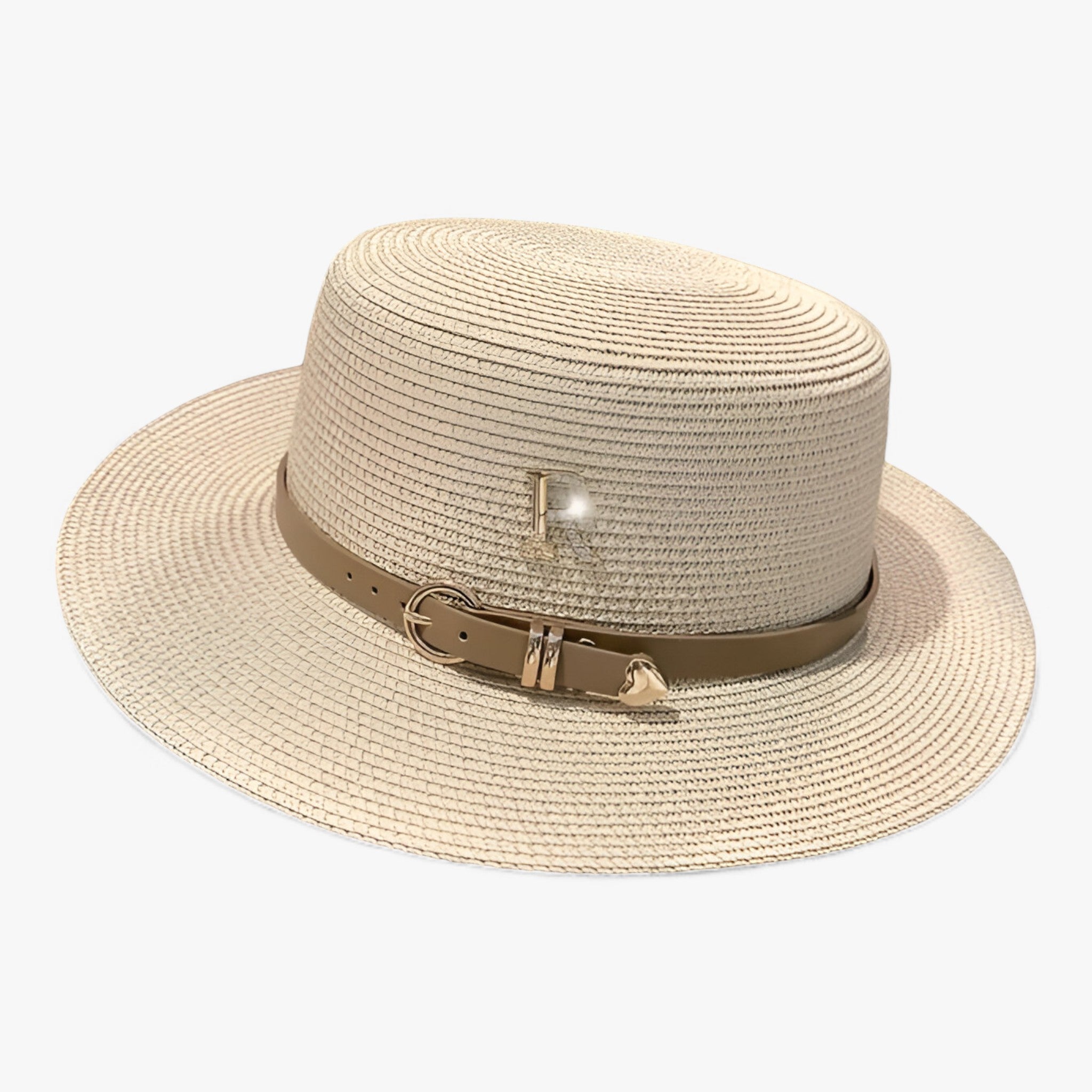 Flat Crown stråhatt – Elegant sommarstil för kvinnor