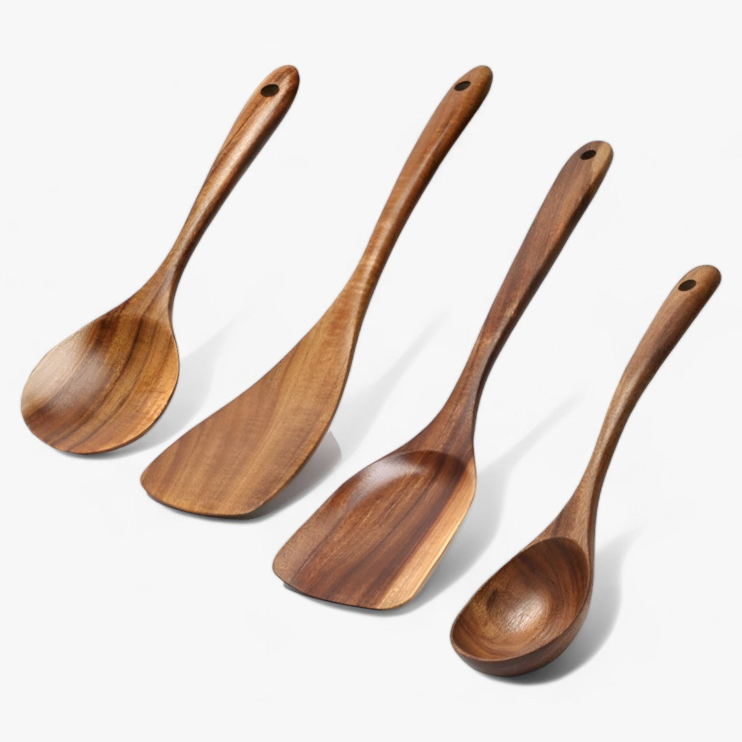 Köksredskap i trä för elegant och hållbar matlagning