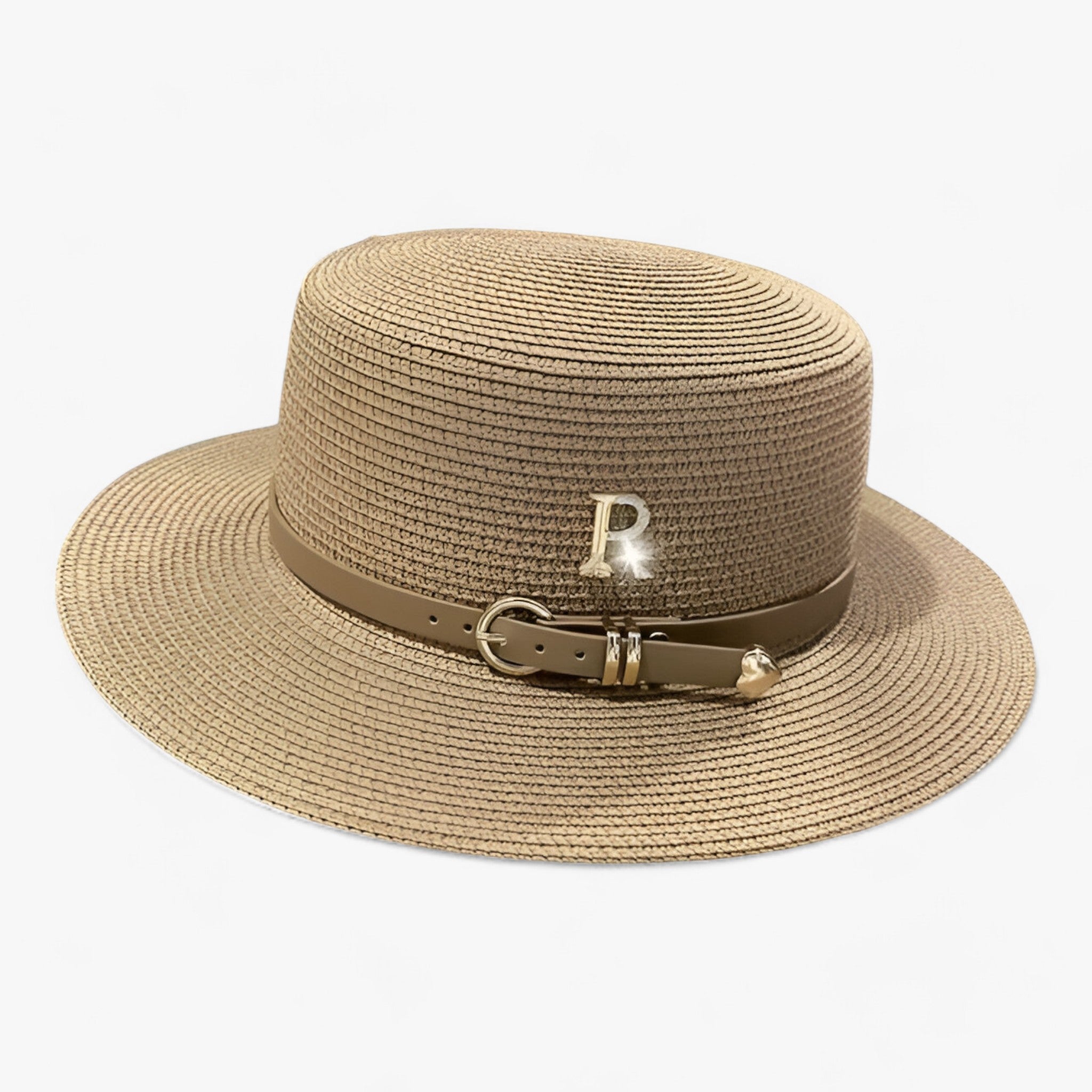 Flat Crown stråhatt – Elegant sommarstil för kvinnor