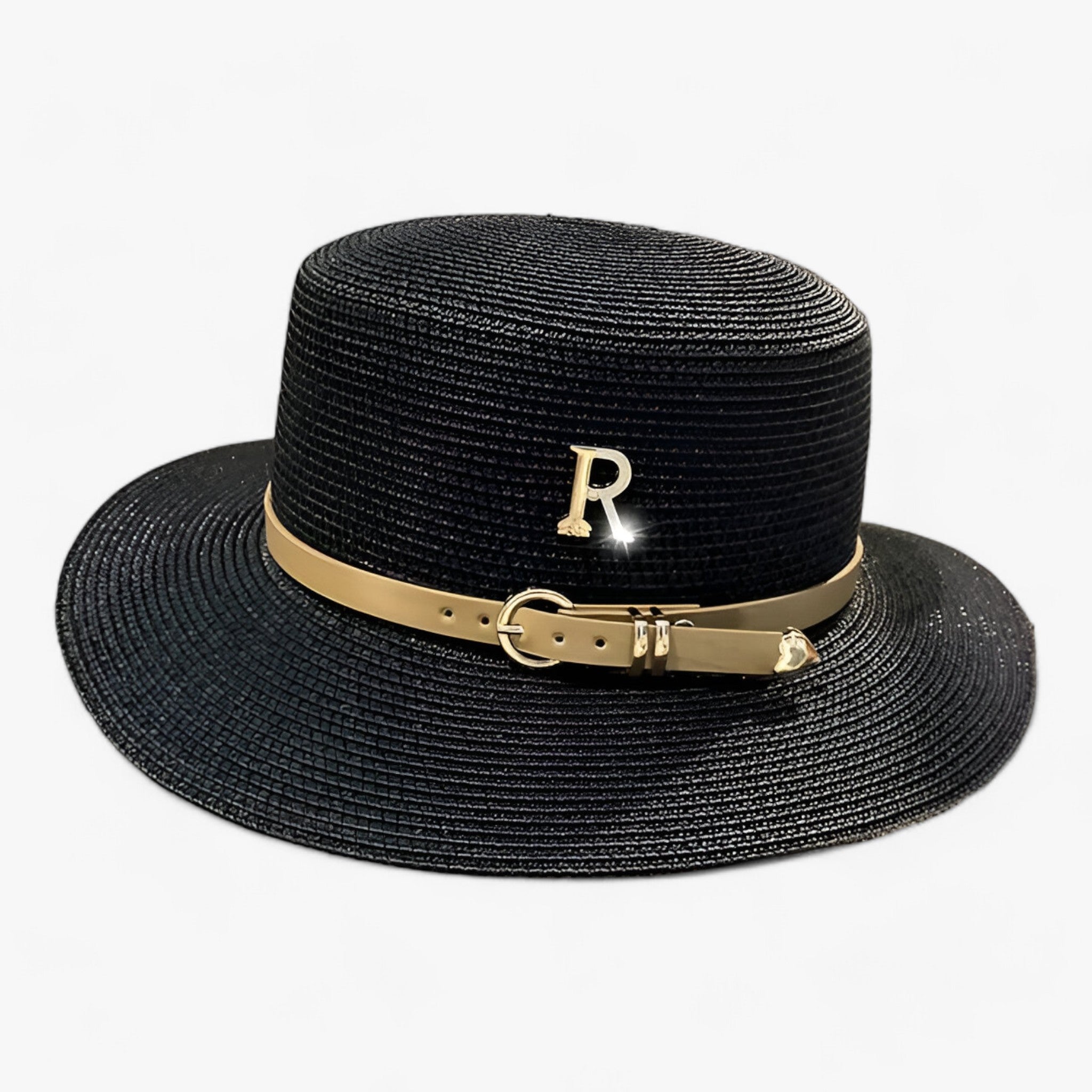 Flat Crown stråhatt – Elegant sommarstil för kvinnor