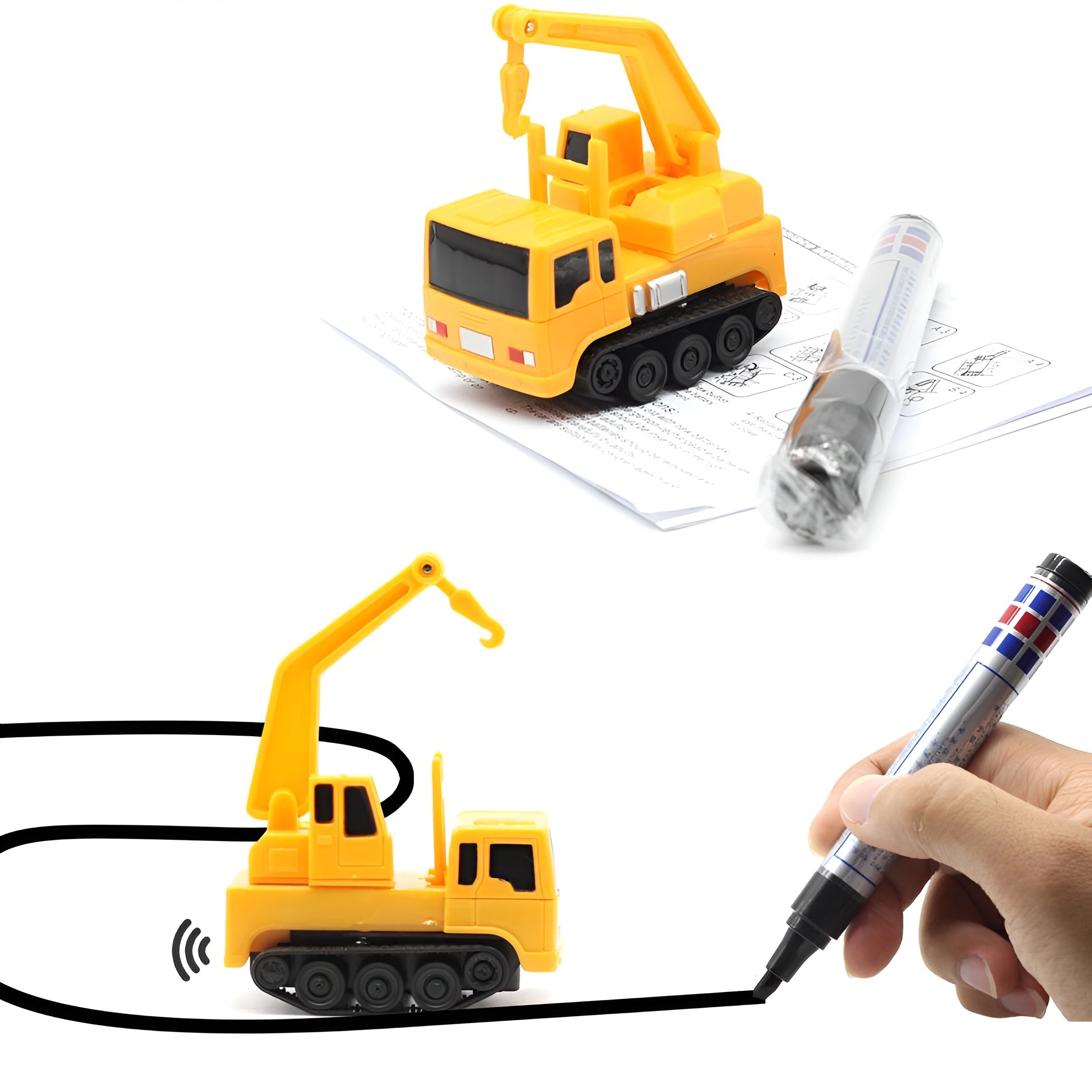 Interaktiv induktiv ritbil – Rolig, kreativ och pedagogisk leksak för barn