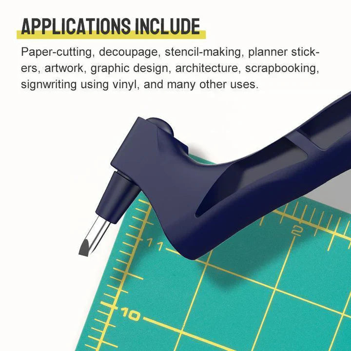 SafeSpin - 360° hobbyskärare – Precisionsroterande blad för scrapbooking och gör-det-själv-projekt