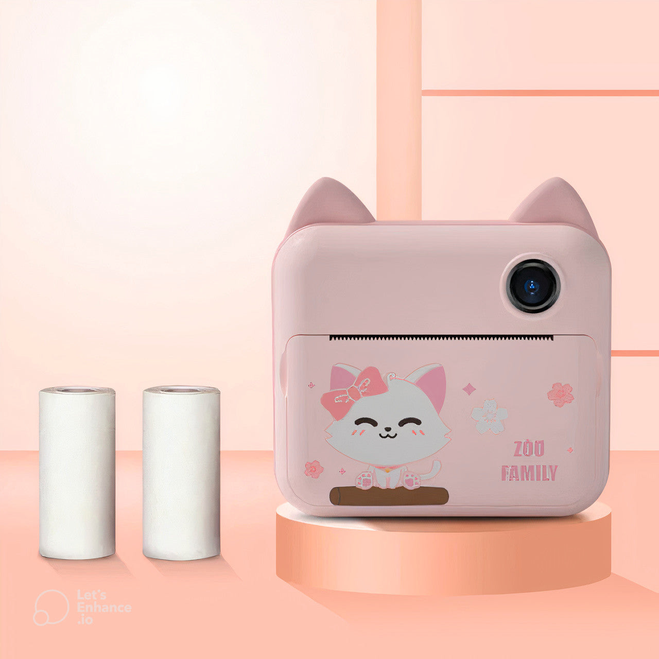 Barnkamera med direktutskrift – HD digital leksakskamera med inbyggd fotoskrivare