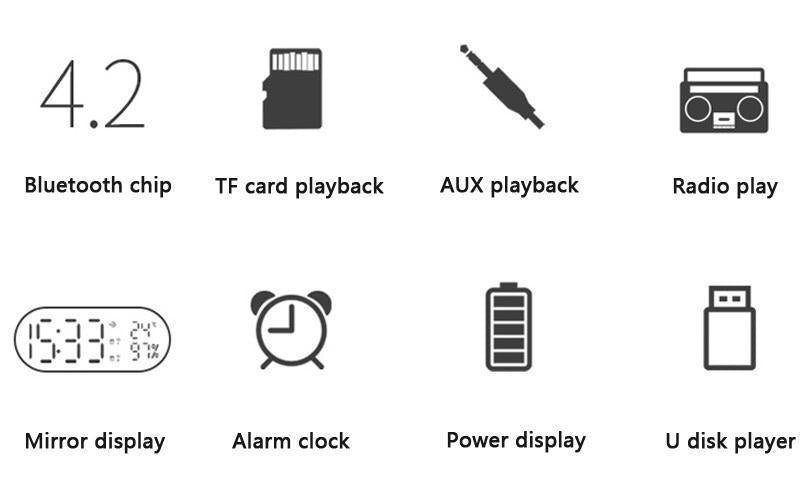 Modern LED digital väckarklocka – USB-laddning och temperaturvisning för sängkanten