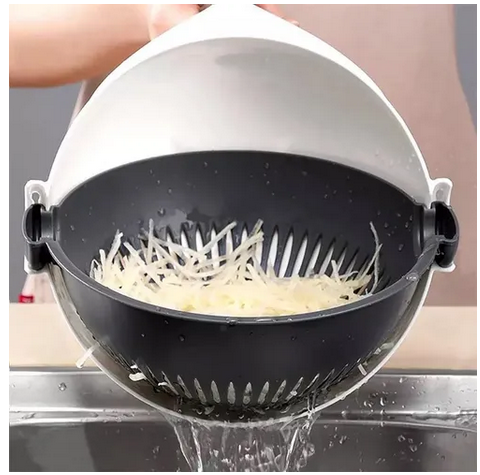 9-i-1 multifunktionell grönsaksskärare – roterande skivare och fruktstrimlare med stor kapacitet