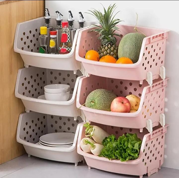 KitchenRack - Space-Saving Stackable Vegetable Organizer